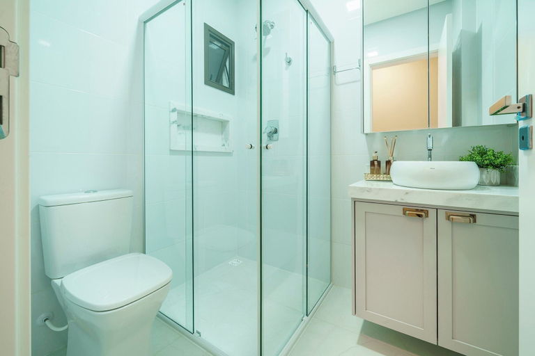Bathroom 4, 833-Apartamento 2 suítes em Bombinhas, Bombinhas