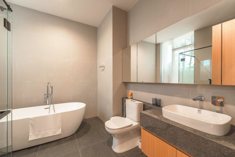 Bathroom, Modern 2-Level Pool Villa Long One A5, Phuket Island