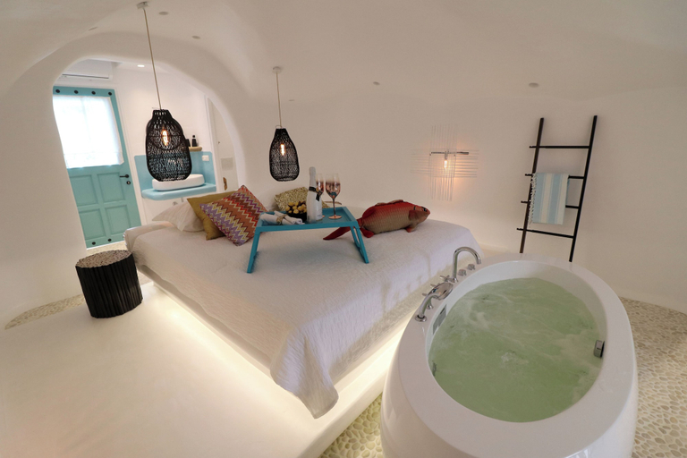 Bedroom 5, Cave Suites, South Aegean