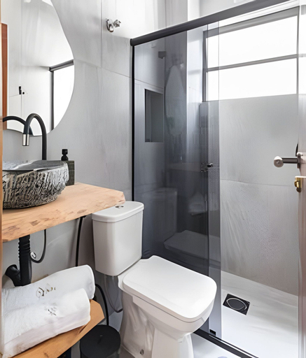Bathroom 2, ARK Houses - Studio Completo no Gonzaga, Santos