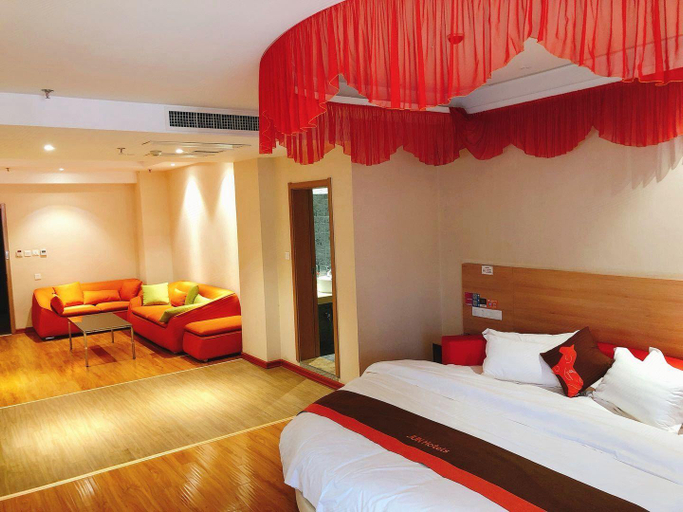 Bedroom 2, Jun Hotel Hebei Shijiazhuang Pingshan County Wanshou Road, Shijiazhuang