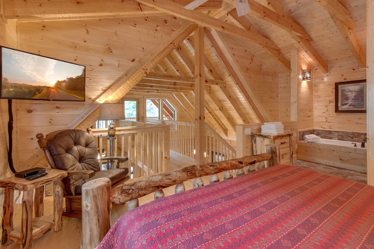 Bedroom 3, Lover's Hideaway by Jackson Mountain Rentals, Sevier