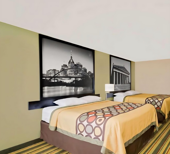 Bedroom 3, Super 8 by Wyndham Hermitage Nashville, Davidson