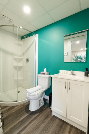 Bathroom 3, Hotel les quatre bonheurs, La Matapédia