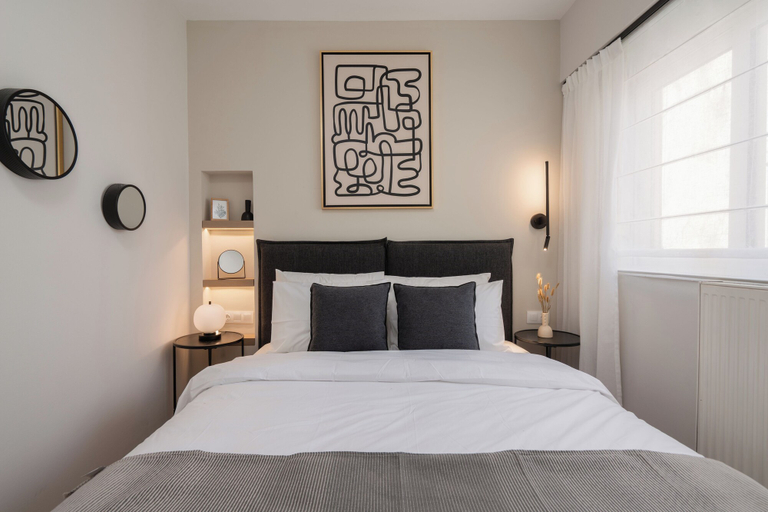 Bedroom 3, Modern Apartment in Athens with Balcony, Attica