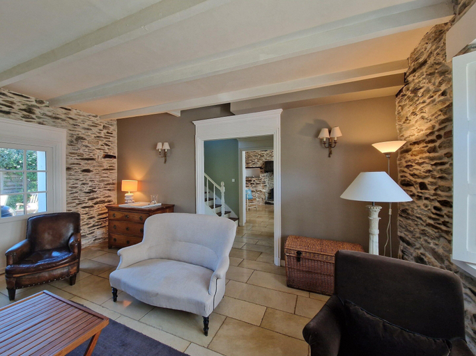 Living room 3, House in Locquirec Near Sandy Beaches, Finistère