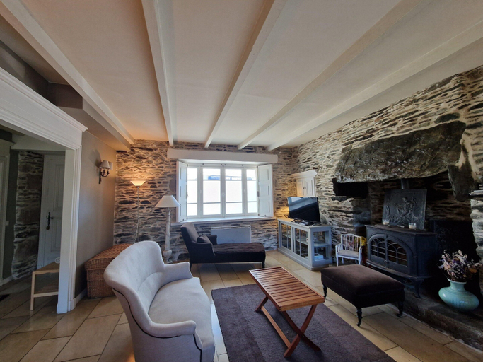 Living room 2, House in Locquirec Near Sandy Beaches, Finistère