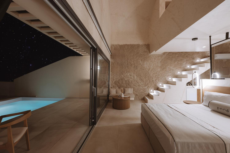 Bedroom 3, Pnoe Luxury Suites, South Aegean