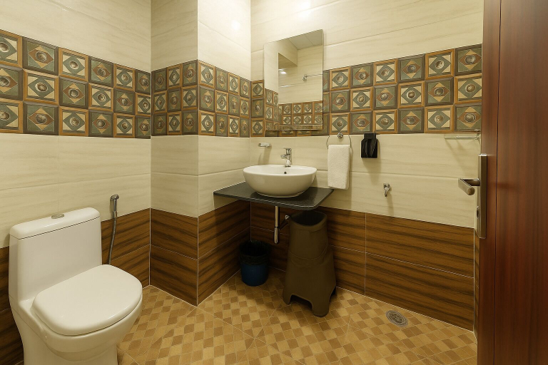 Bathroom 4, Hotel The Heights, Hardwar
