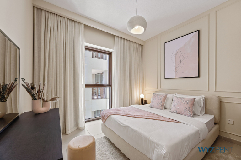 Bedroom 3, WYZ RENT|Pink Panther Soft Glam 1BR in Surf 2, Dubai