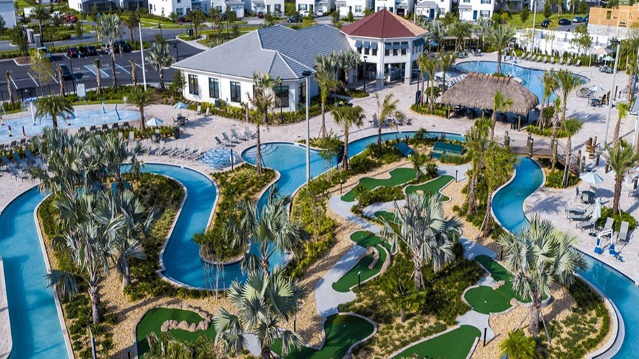 Exterior & Views 2, 4BR Tropical Storey Lake Townhome Private Pool, Osceola