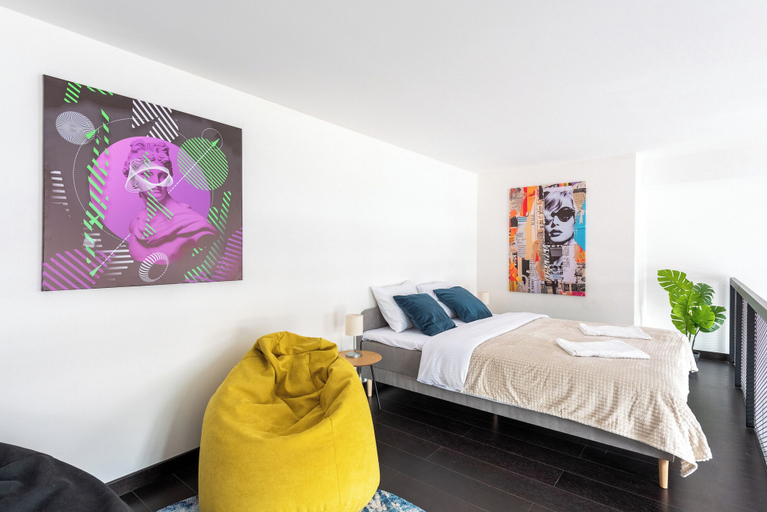 Bedroom 3, Apart loft hotel in Karlin, Praha 7