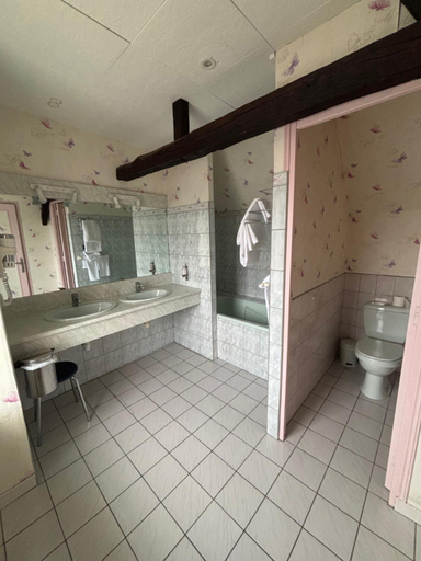 Bathroom, Hotel Le Bon Laboureur, Nièvre