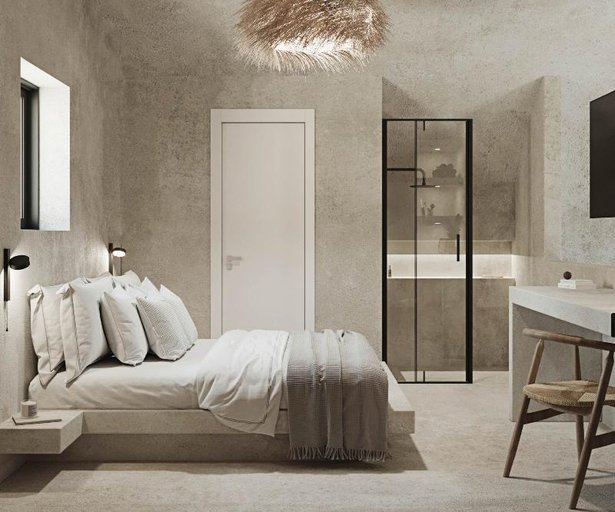 Bedroom 3, Pnoe Luxury Suites, South Aegean