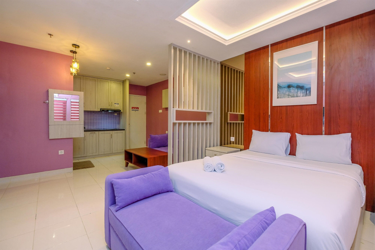 Bedroom, Homey and Modern Studio at Sentul Tower Apartment, Bogor