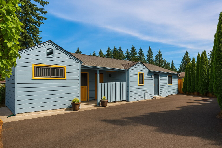 Exterior & Views, Master Suite with Fruitful Tree backyard, Seattle