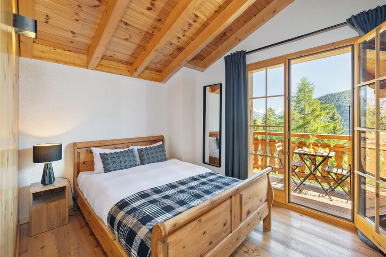 Bedroom 3, Chalet Belle Vue Alpine Charm With a View to Remember, Martigny
