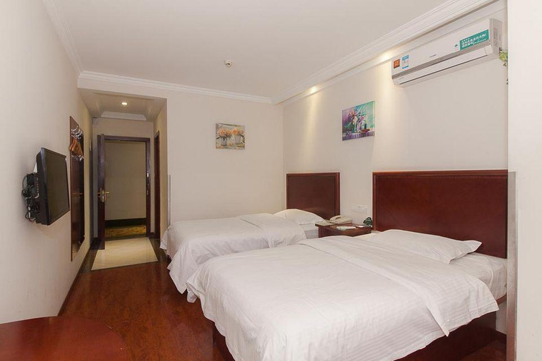 Bedroom, GreenTree Inn Jiangsu Wuxi Xibei Town Xingtiandi Shell Hotel, Wuxi