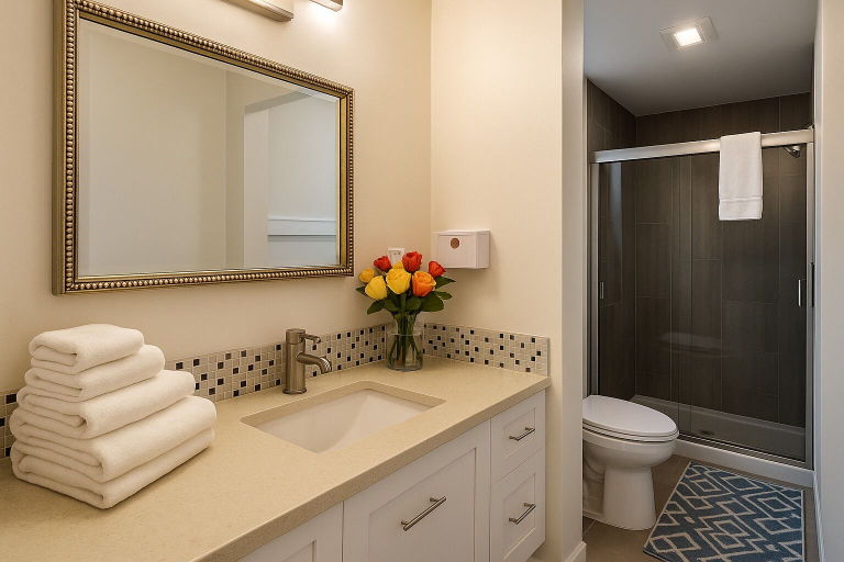 Bathroom, Luxury 180 degree Lake View, King