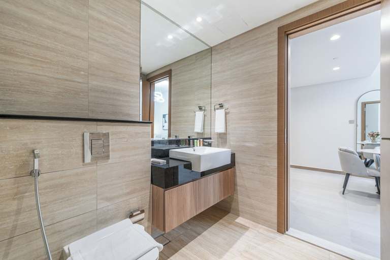 Bathroom 4, Chic 1BR at the Canal Business Bay, Dubai