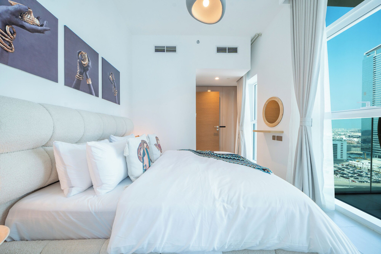 Bedroom 3, Sleek and Stylish 1BR Fully Furnished Apt, Dubai