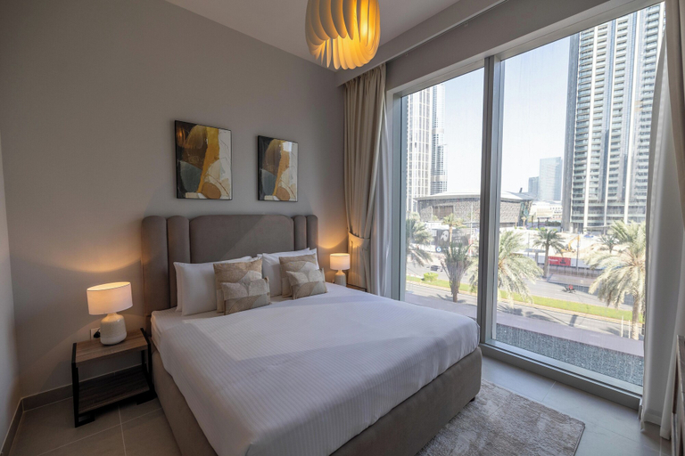 Bedroom, HomesGetaway-ForteDowntown 3BR MaidsRoom, Dubai