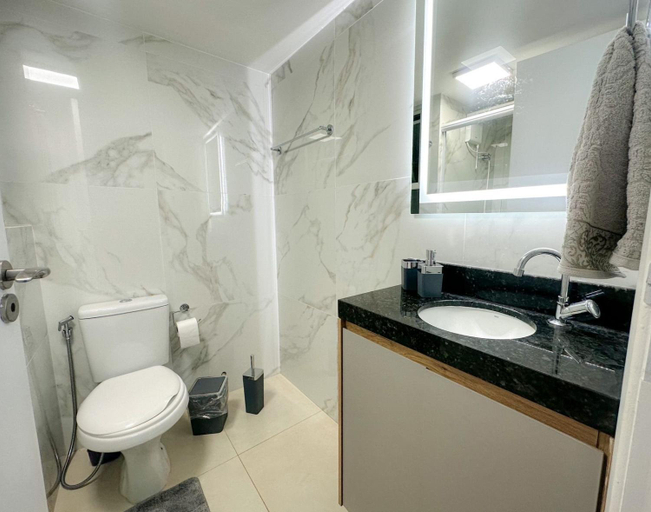 Bathroom 2, Apartamento na melhor localizacao de Foz, Foz do Iguaçu