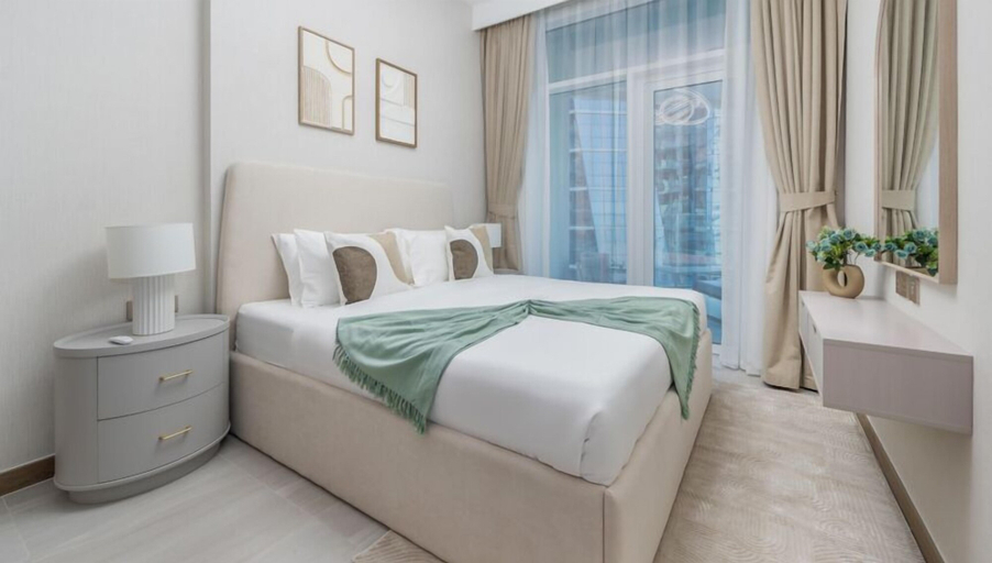 Bedroom 3, Inspired 1BR Apt – Ultimate Luxury Living, Dubai