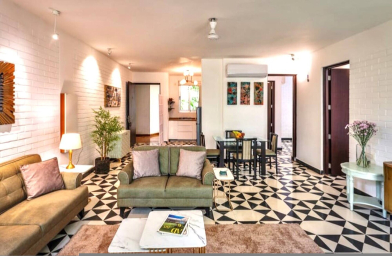 Room 3, Modern Tropical 2bhk Near Beach Pool Garden, North Goa