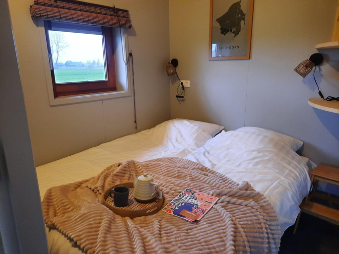 Bedroom 2, Lodge in Drenthe with Scenic Veranda, De Wolden