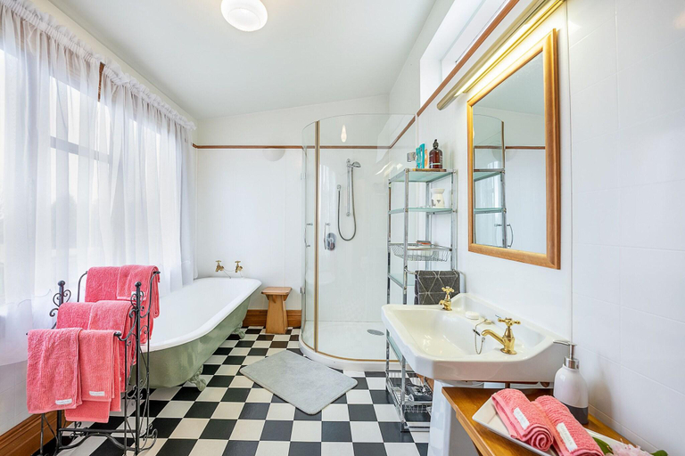 Bathroom 5, The Fern & Thistle Boutique Accommodation - Drinks, Hotpool, Sauna, Clutha