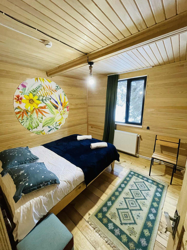 Bedroom, Wooden Huts in Mestia, Mestia