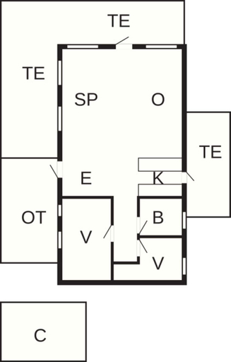 Floor plan, 4 Person Holiday Home in Knebel, Syddjurs