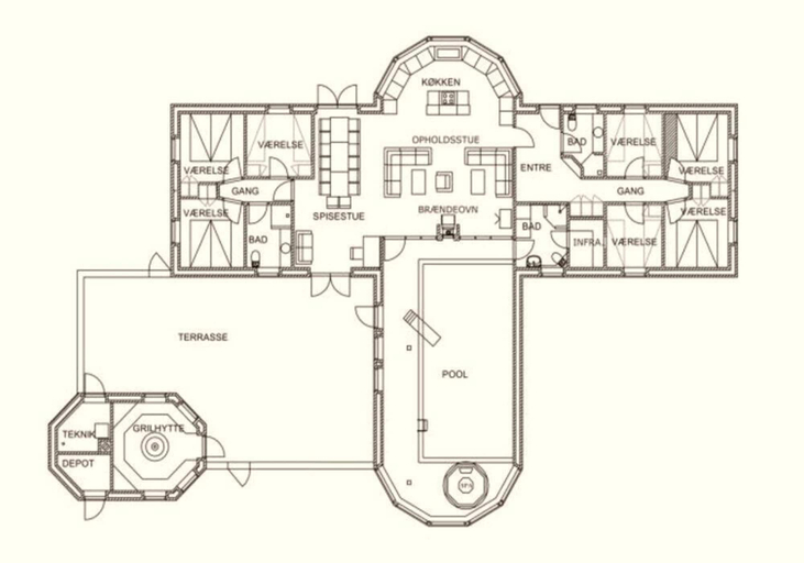 Floor plan, Luxury Pool House by Sea - By Traum Ferienwohnungen, Lemvig