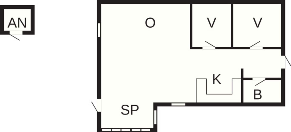 Floor plan, 5 Person Holiday Home in Hojslev, Skive