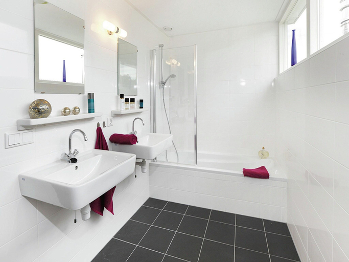 Bathroom, Spacious holiday home with garden, Tynaarlo