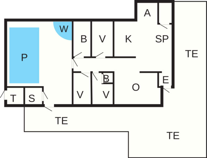 Floor plan, Holiday Home in Laeso With Pool, Læsø