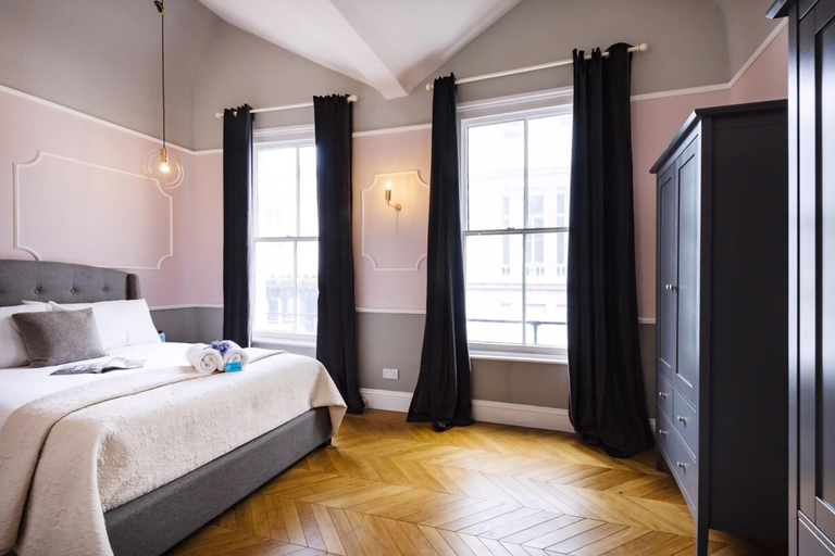 Bedroom 3, Bright 1BR + Balcony by Hyde Park, London