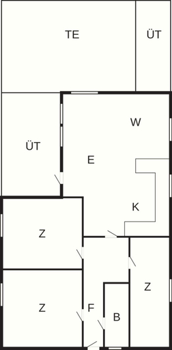 Floor plan 3, 6 Person Holiday Home in Roslev, Skive