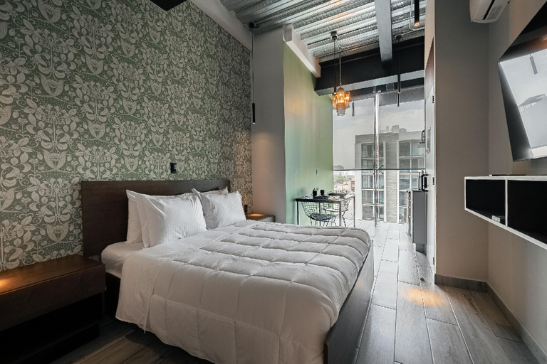 Bedroom, Botanic Loft – Stylish & Cozy Retreat w/ Kitchen, Mexico City