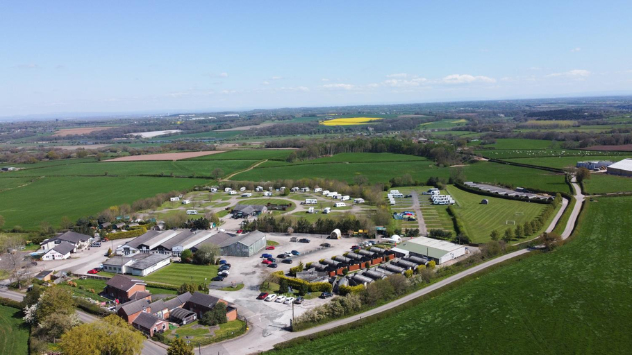 Exterior & Views 5, Dog Friendly Stagecoach Glamping Pod with Hot Tub, Cheshire West and Chester