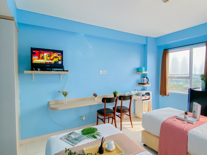 Others 5, Blue Accent Studio (No Kitchen) at Elvis Tower Apartment By Travelio, Cikarang