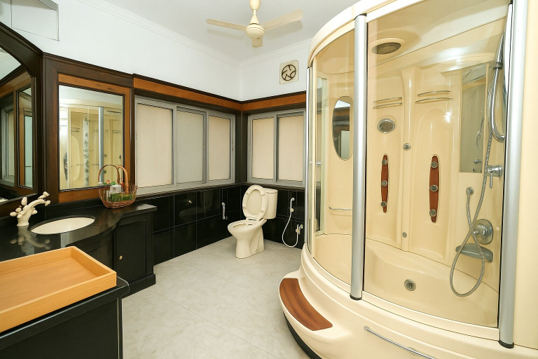 Bathroom 3, Nivaasa Apartment by Jadecaps, Kolkata