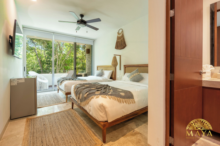 Bedroom 2, NHOA 206C Lux 1BR Jungle View Aldea Zama, Cozumel