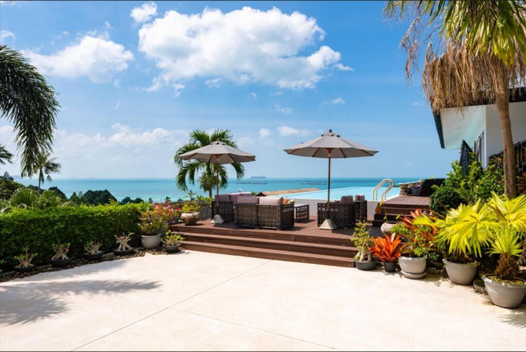 Balcony/terrace 5, MM Villa Koh Samui 8-Bedroom Seaview Sunset Estate with 2 Pools, Ko Samui