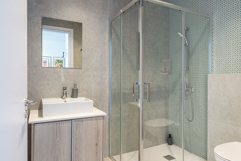 Bathroom, Lunette Artful 1-BR Apartment in Larnaca, Larnaca