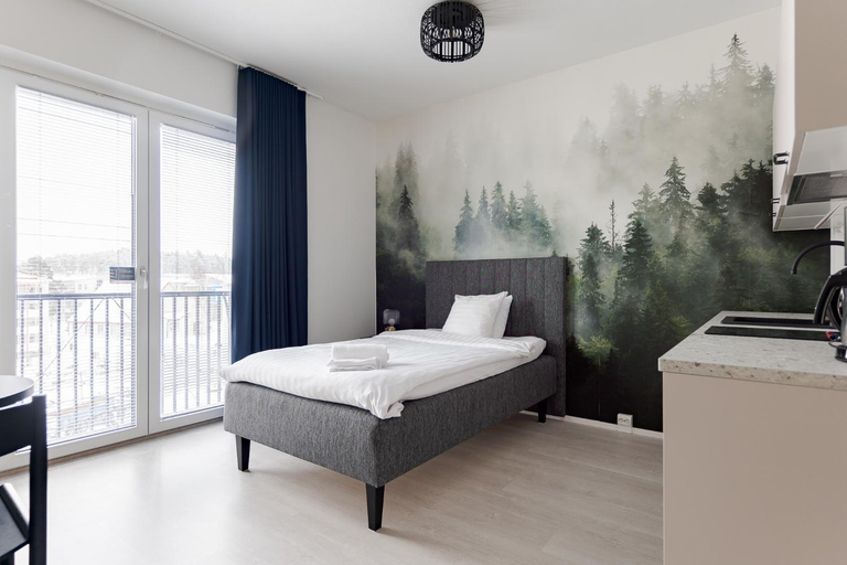 Bedroom 2, Hotelli Kuohu Kangasala - Hotel and Apartments by UHANDA, Pirkanmaa