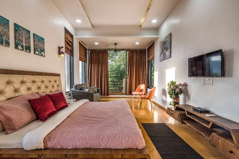 Bedroom 3, Cosmicstays Luxe Oasis Pool & Bar Villa, Pune