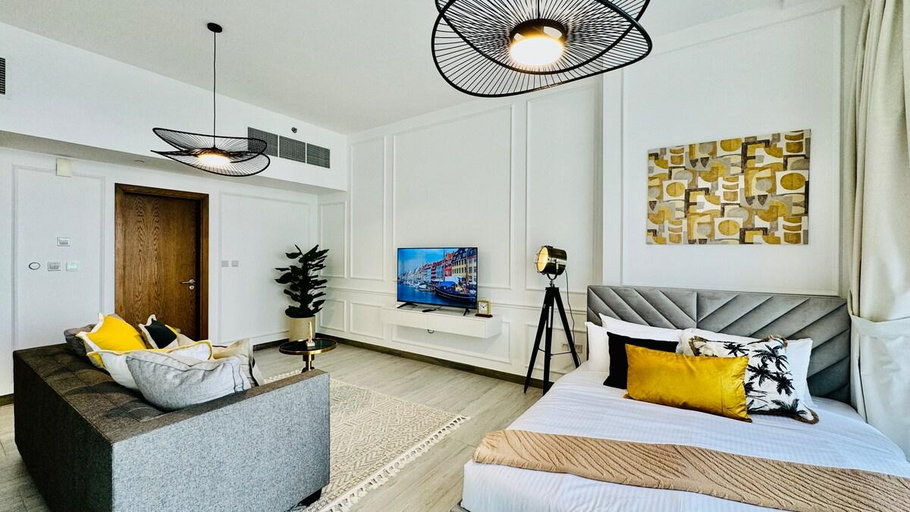 Bedroom 3, Bright Studio, Pool Views, Hameni Tower, JVC, Dubai