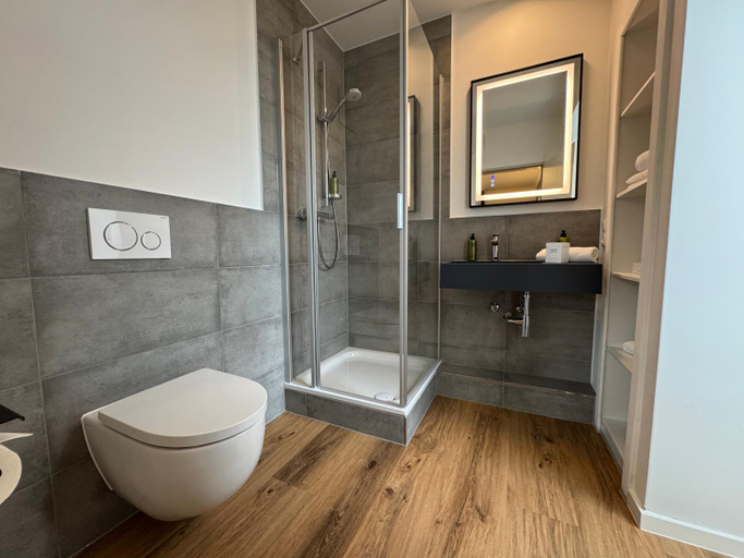 Bathroom 5, Hotel Garni am Obsthof Stade - Altes Land, Stade